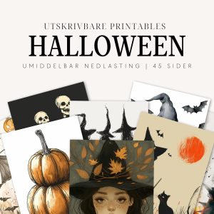 Halloween Print – Utskrivbare A4-sider – 45 design