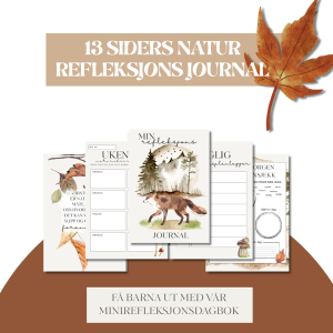 Mini naturrefleksjon journal for barn – sesongbasert naturdagbok (PDF)